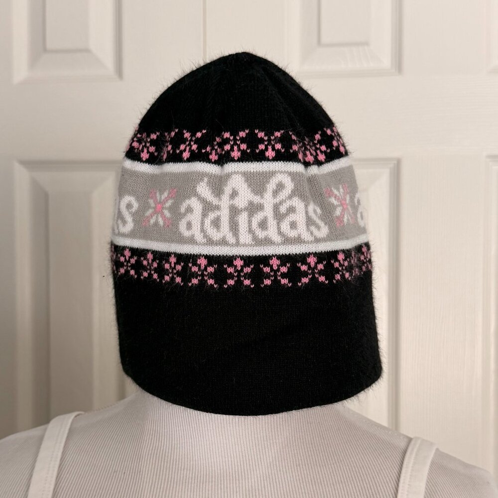 Adidas Women's Knit Beanie 2 Sided | Black/White/Pink/Grey | OS